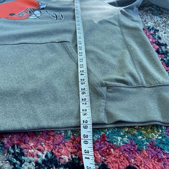 Nike dri- fit Gray Cleveland Browns Performance Circuit Logo Essential Hoodie - Picture 11 of 11